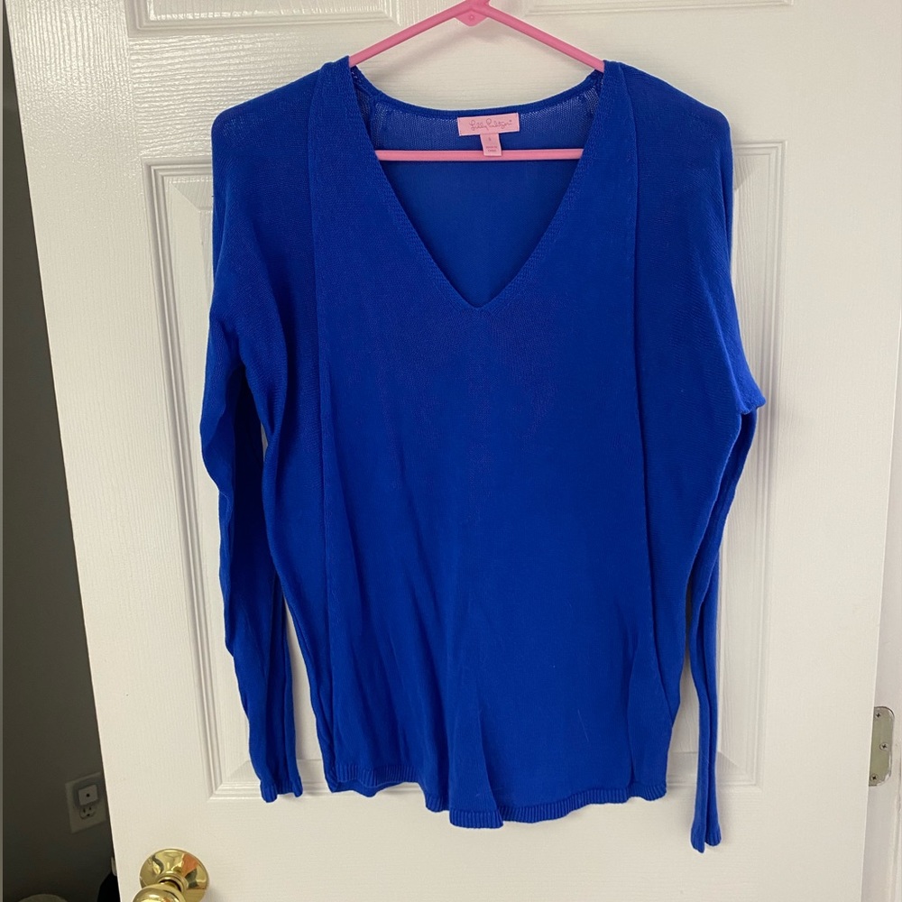 Lilly Pulitzer Stasia V-neck Sweater Blue